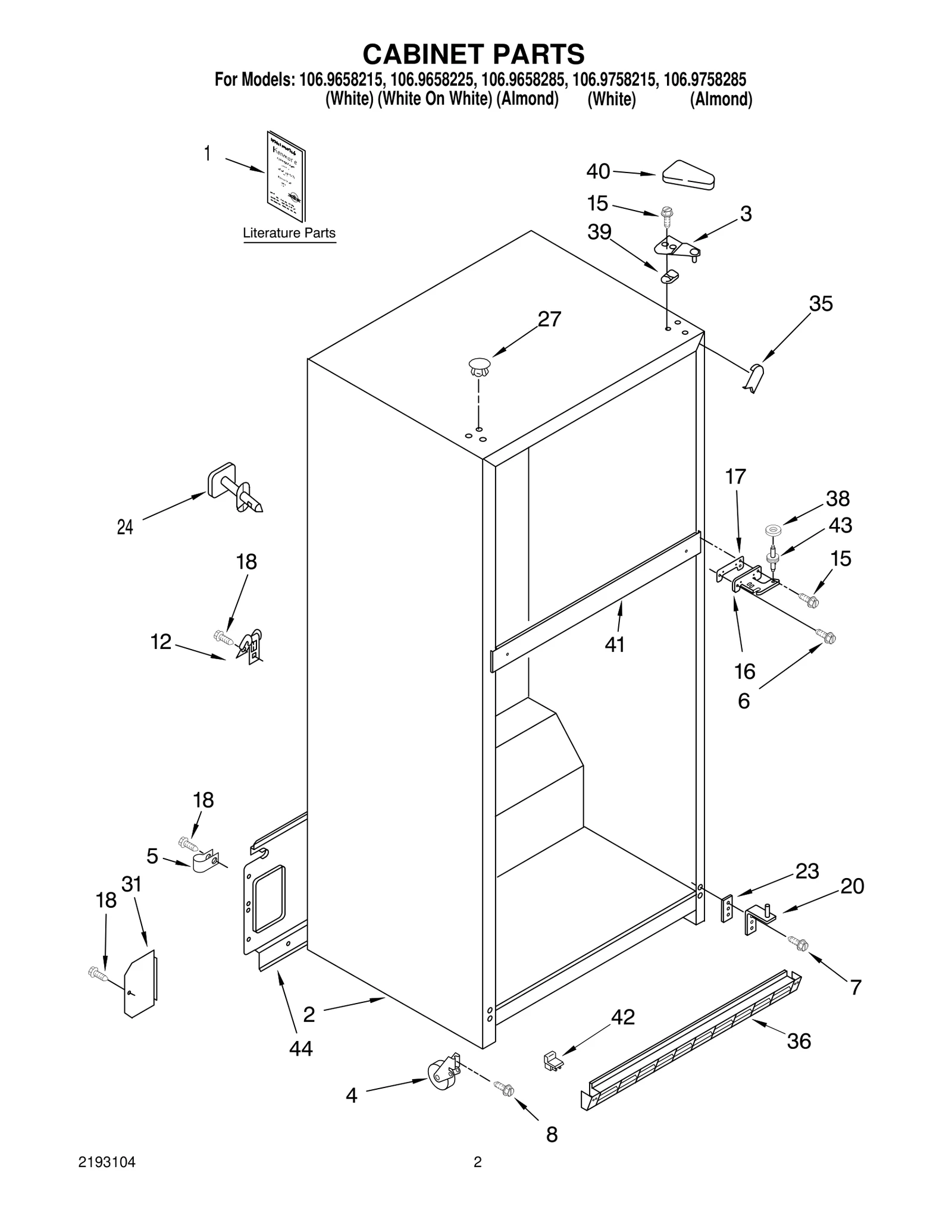 CABINET PARTS