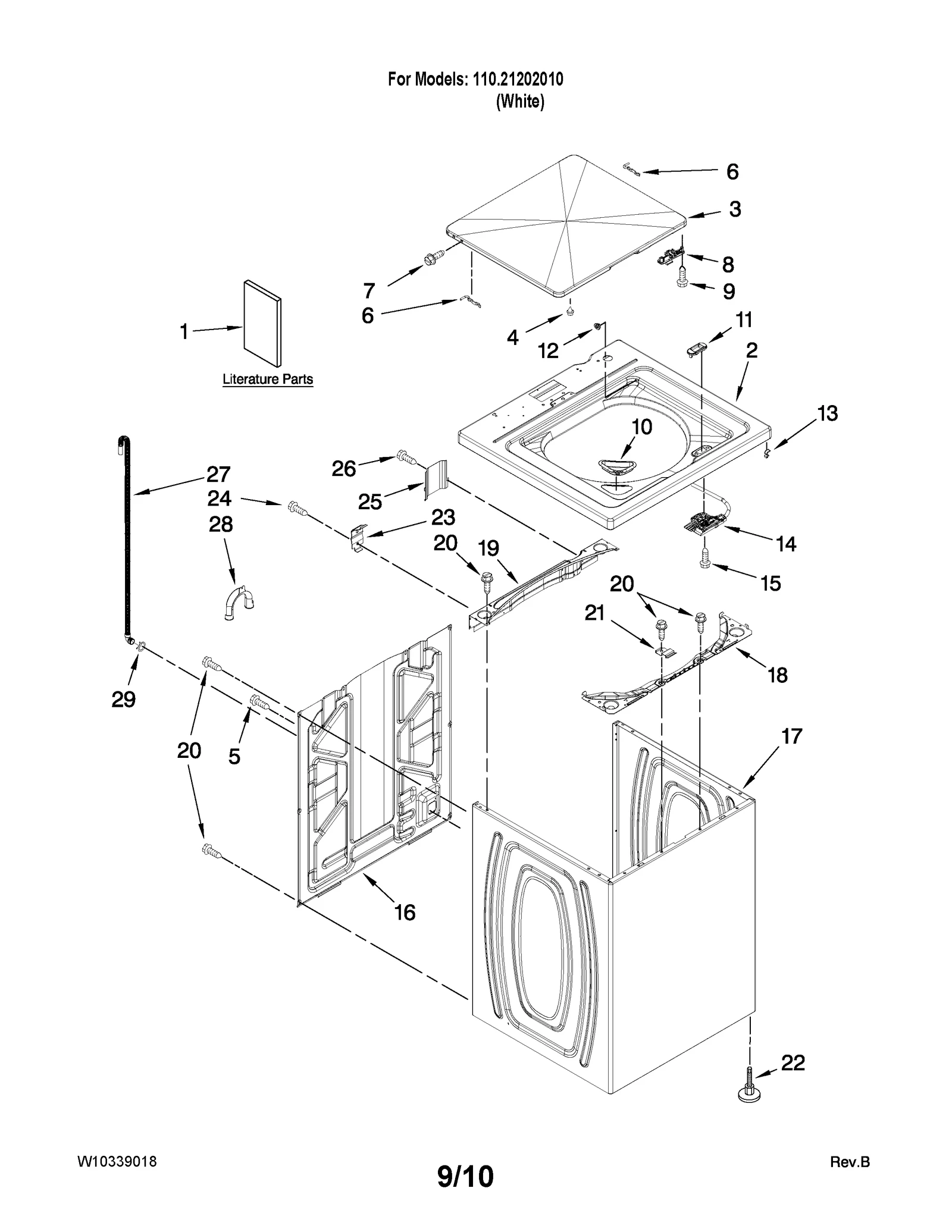 TOP AND CABINET PARTS