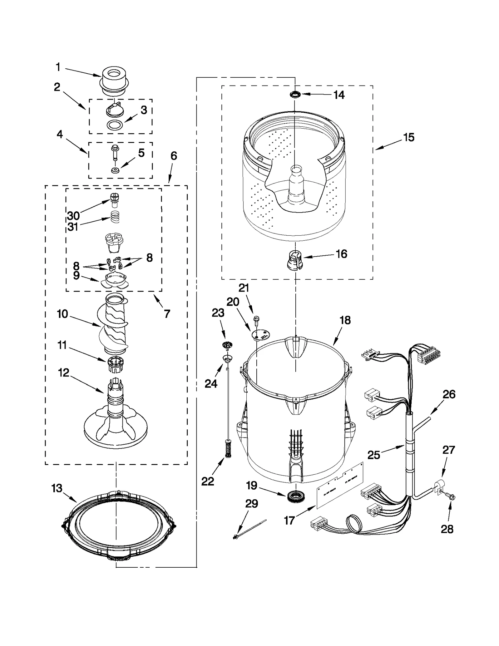 BASKET AND TUB PARTS