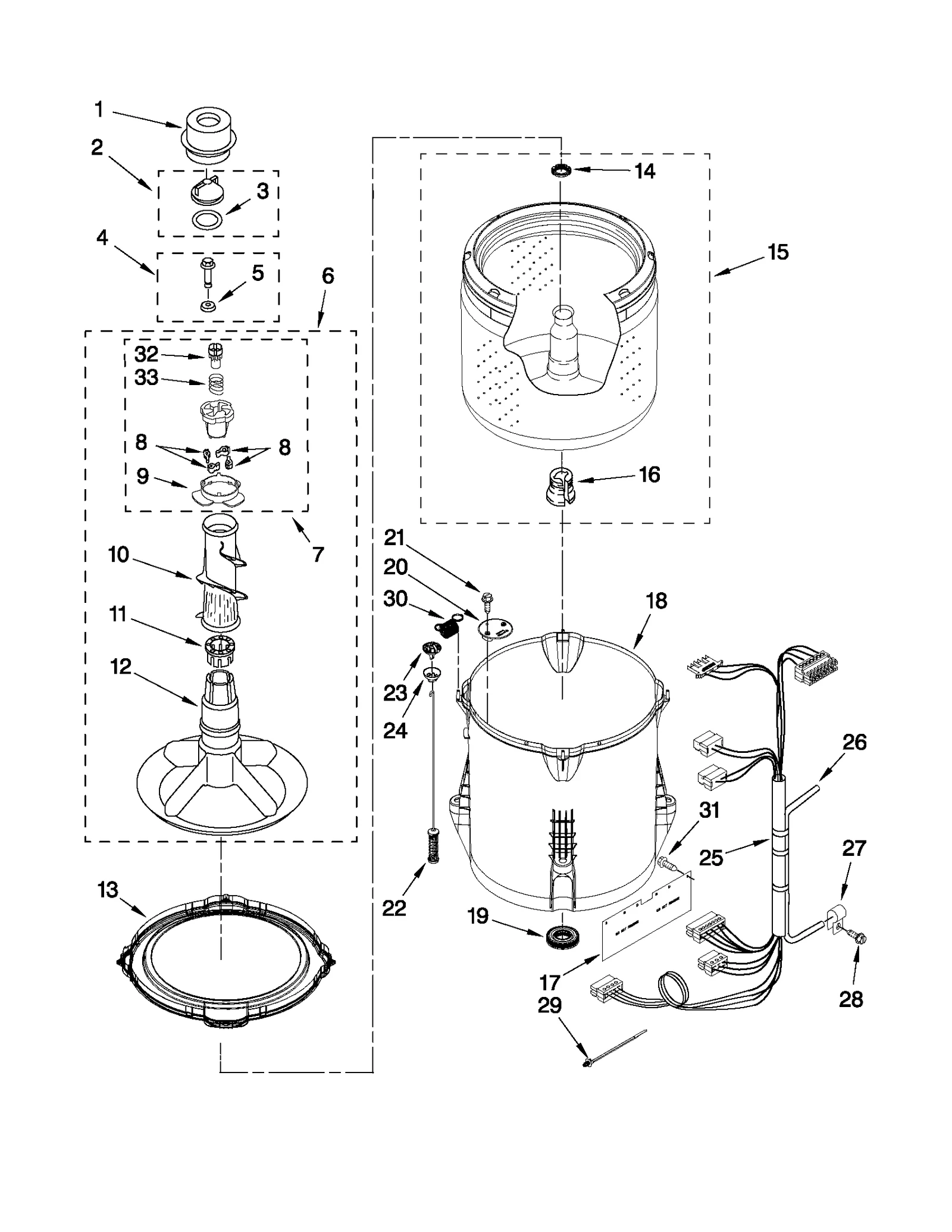 BASKET AND TUB PARTS