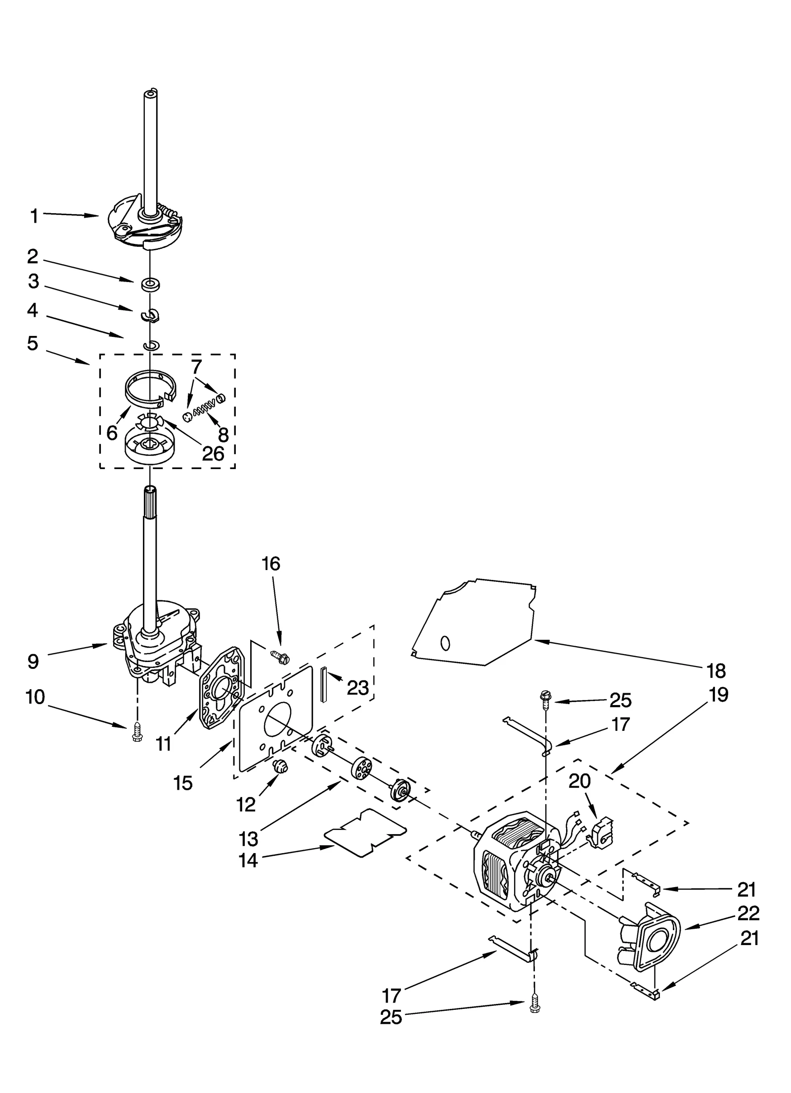 BRAKE, CLUTCH, GEARCASE, MOTOR AND PUMP PARTS