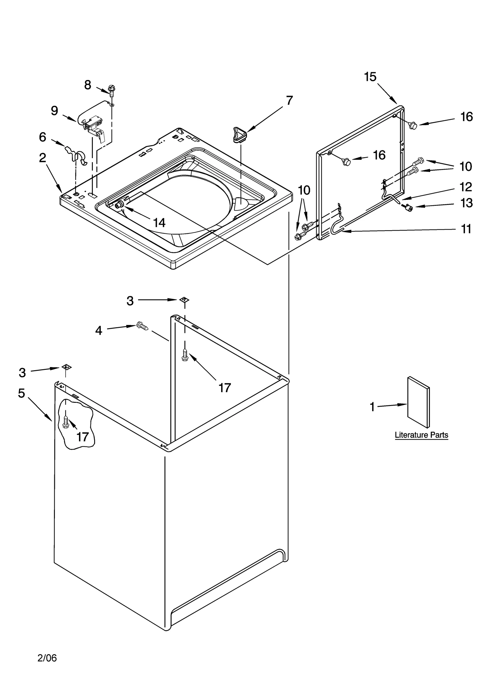 TOP AND CABINET PARTS