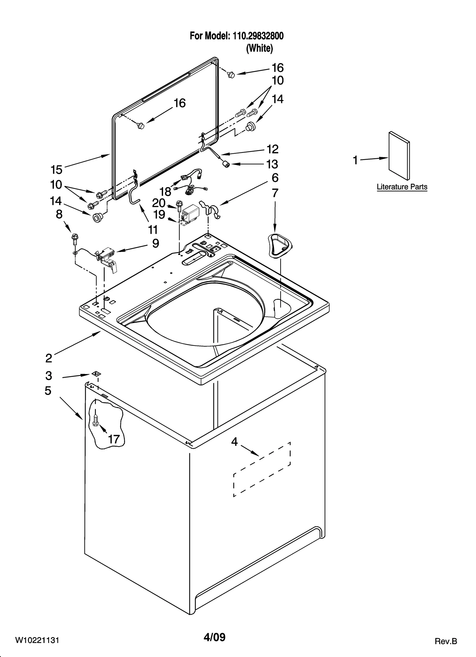TOP AND CABINET PARTS