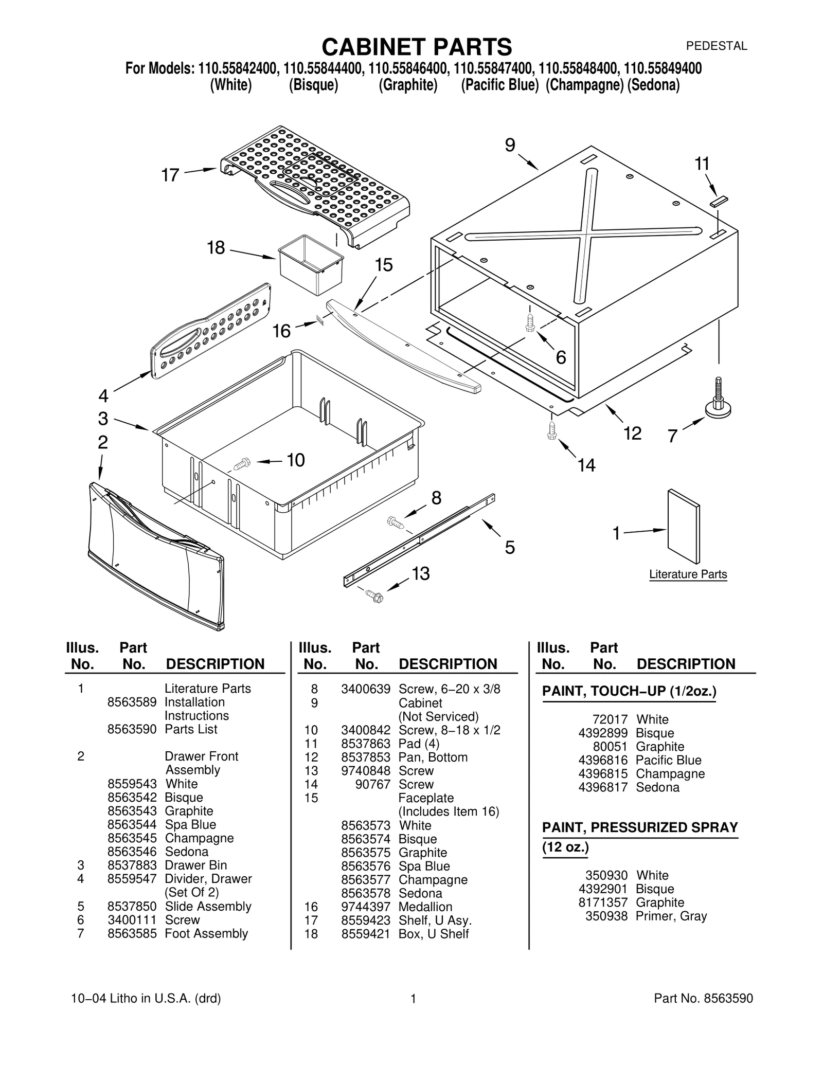 CABINET PARTS