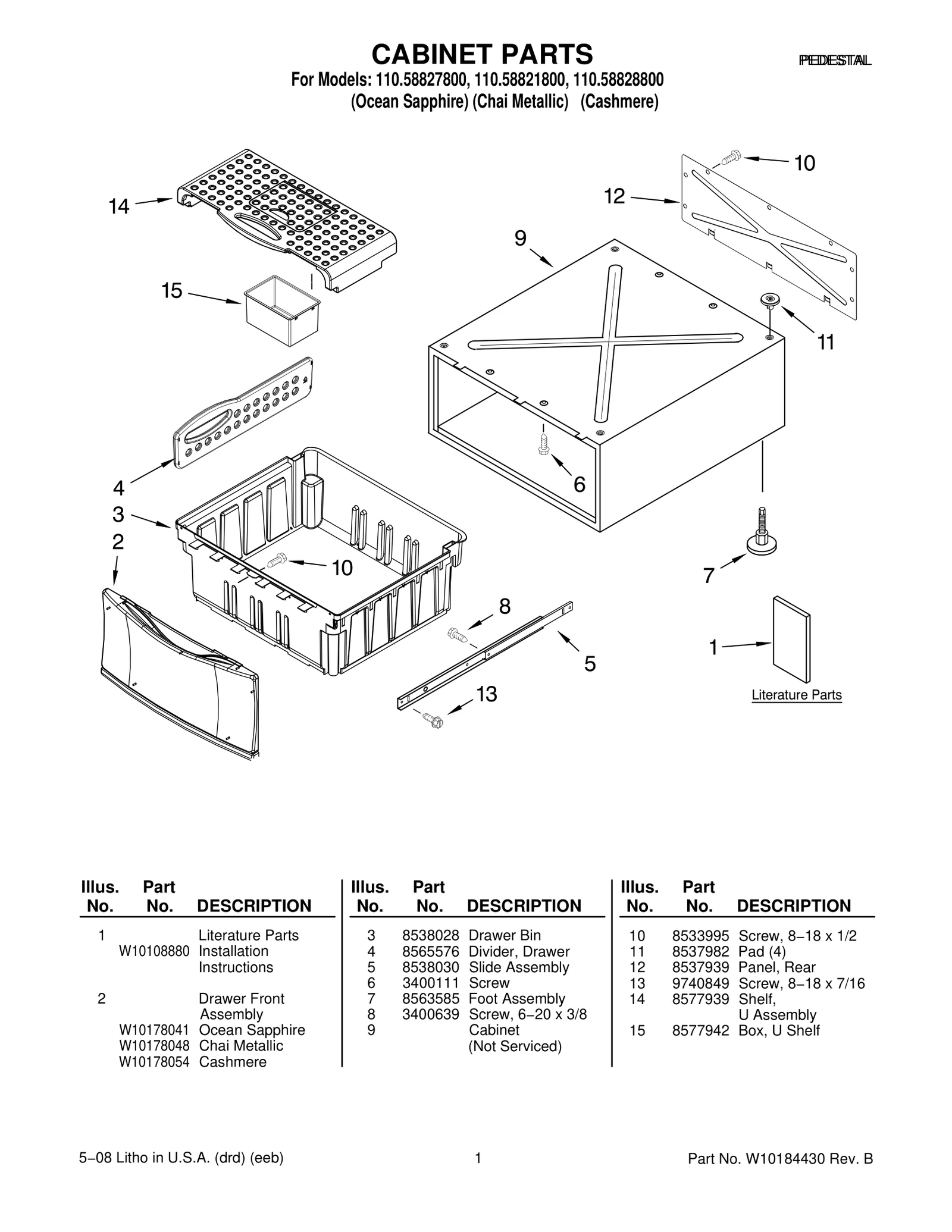 CABINET PARTS