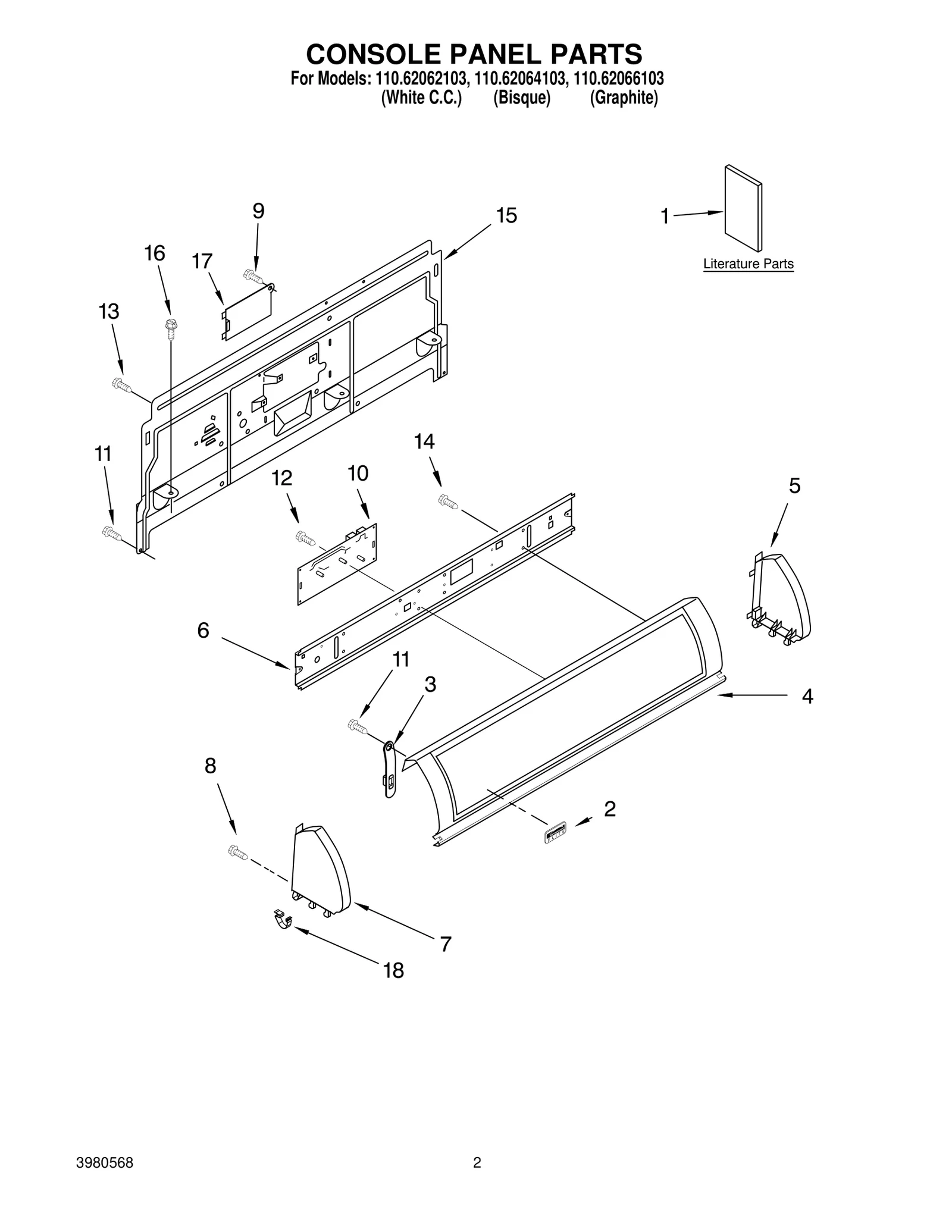 CONSOLE PANEL PARTS