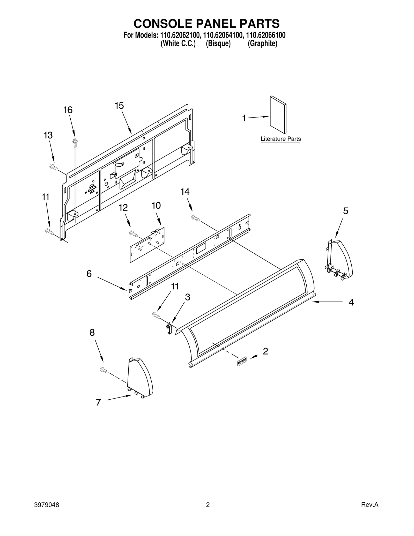 CONSOLE PANEL PARTS