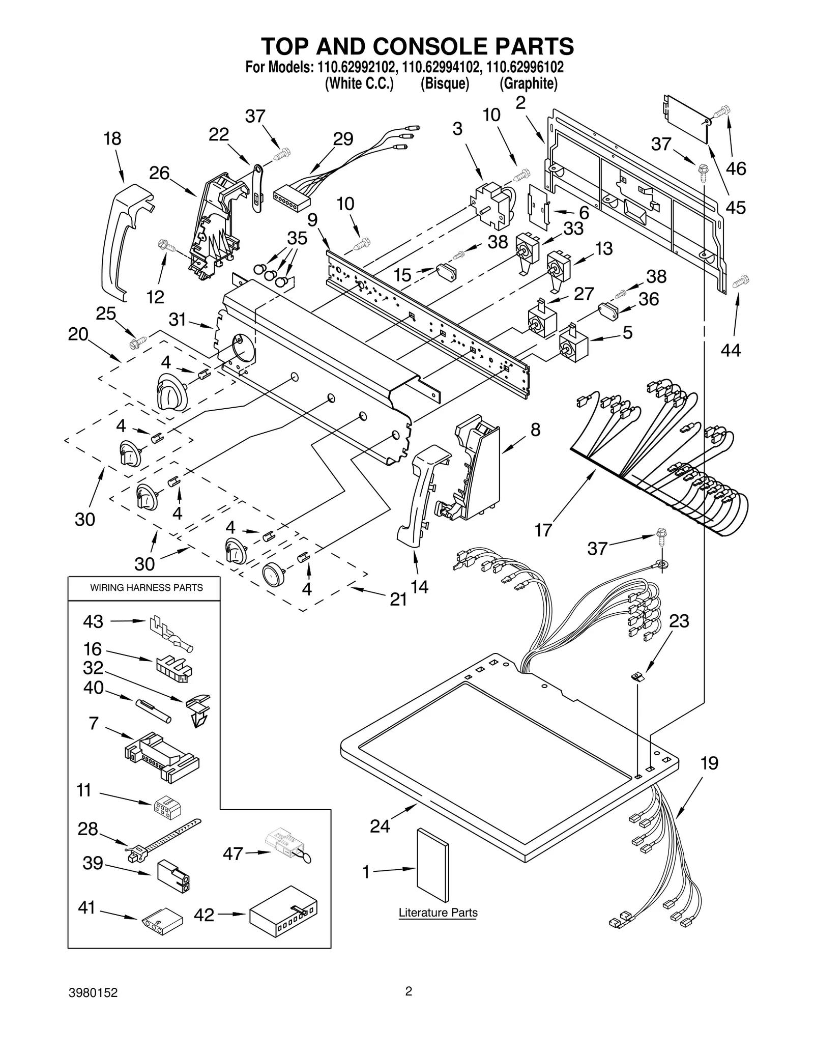 TOP AND CONSOLE PARTS