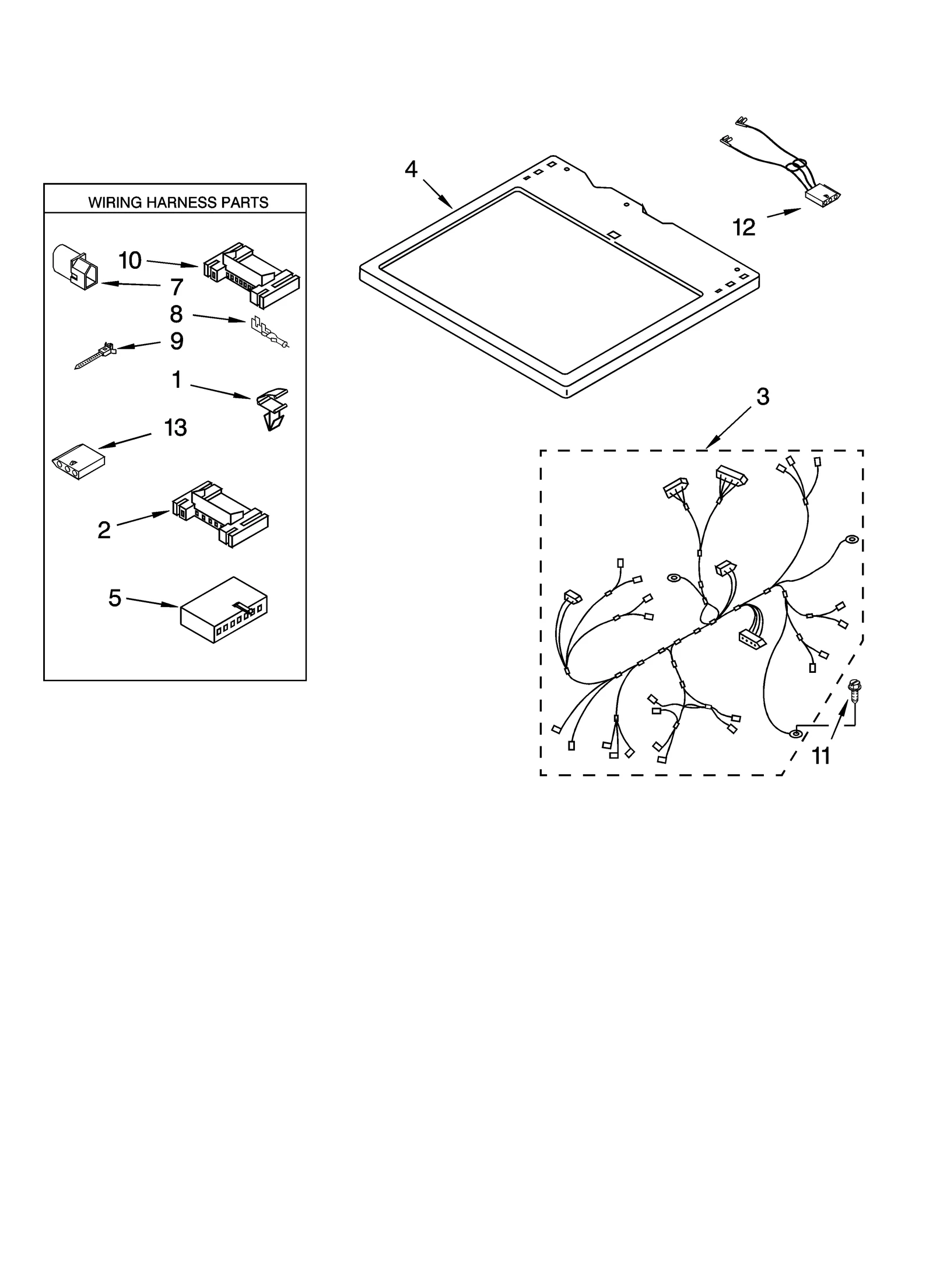 DRYER TOP PARTS