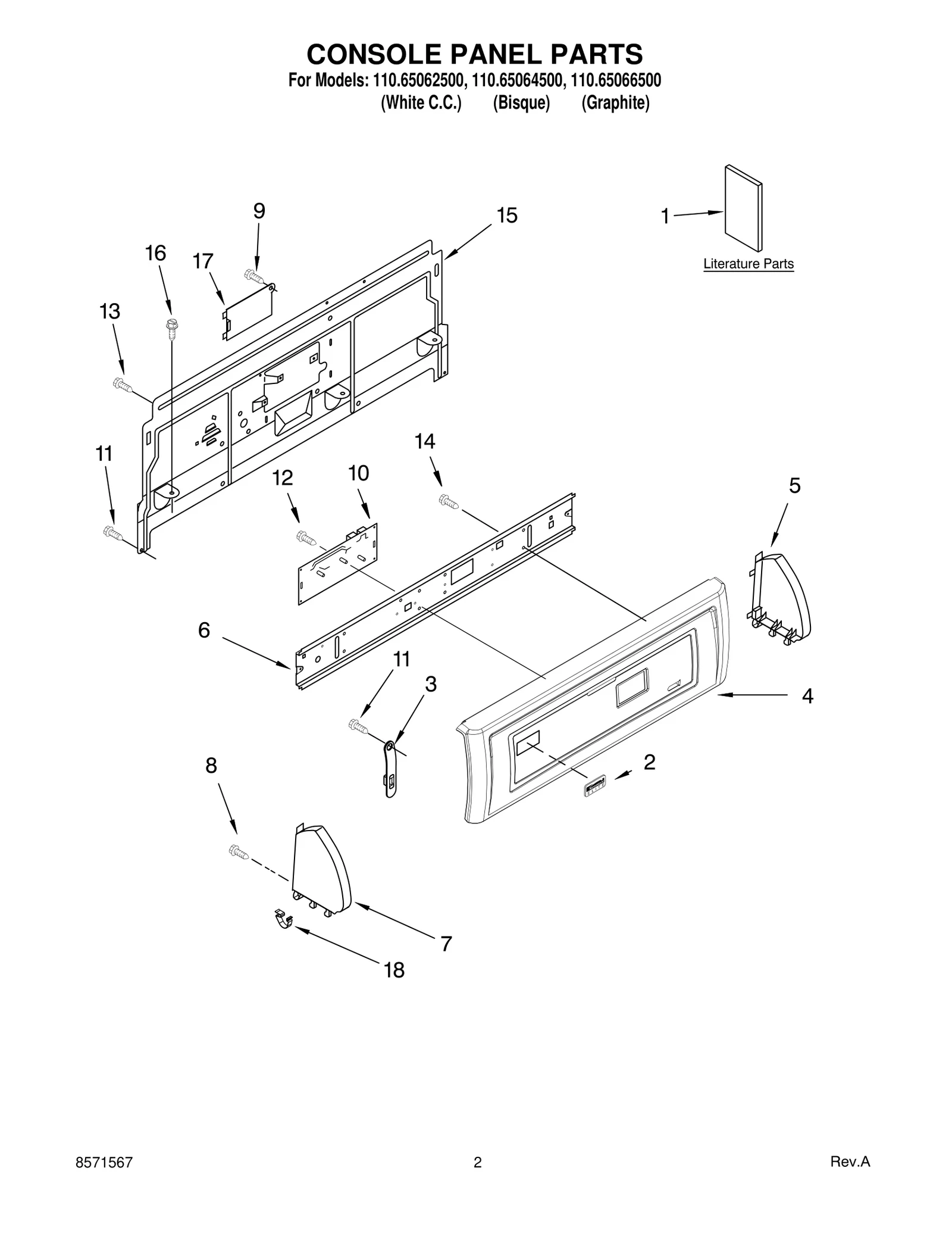 CONSOLE PANEL PARTS