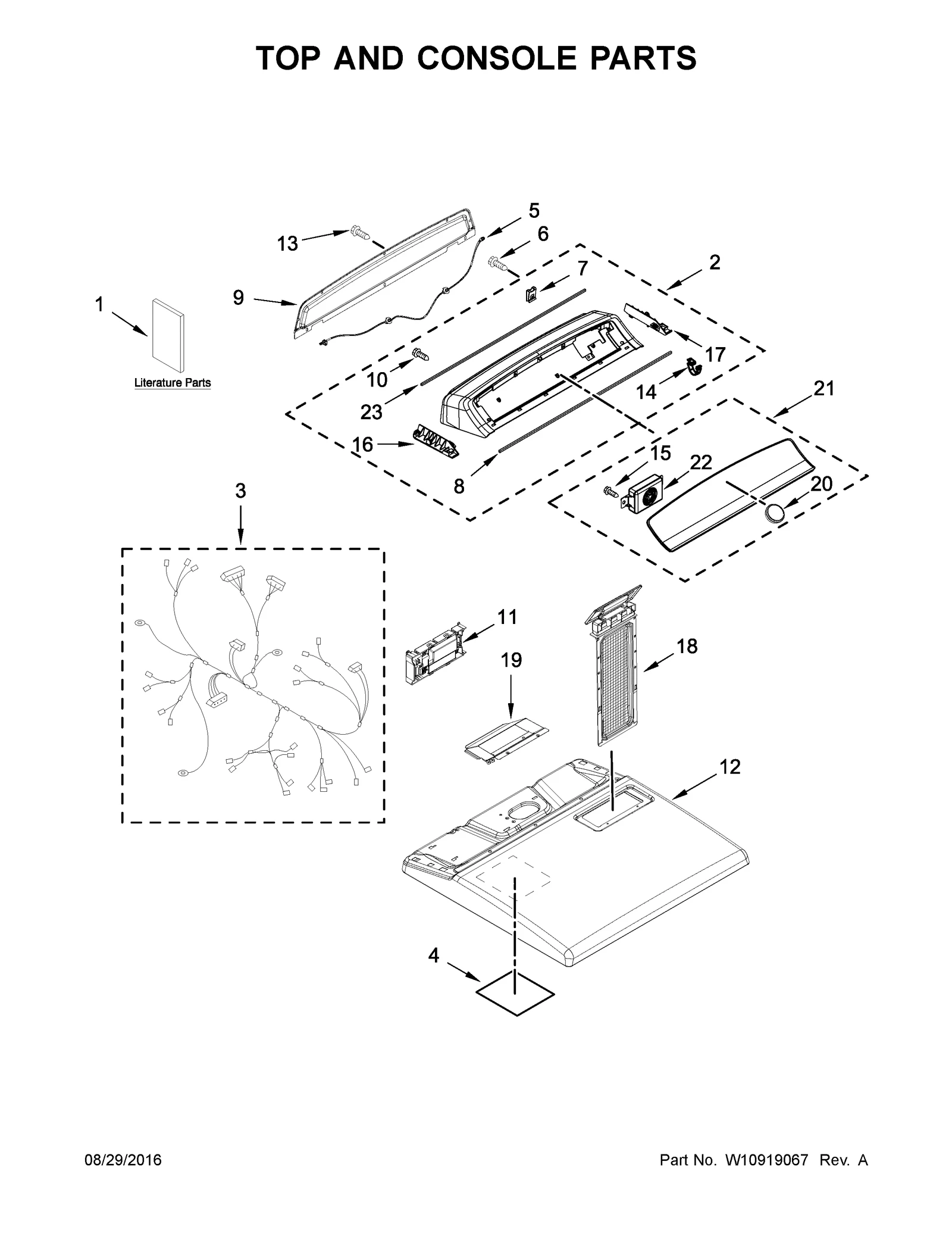 TOP AND CONSOLE PARTS