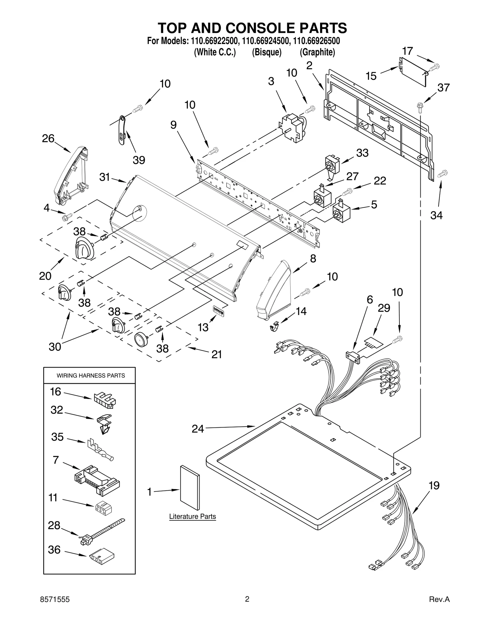 TOP AND CONSOLE PARTS