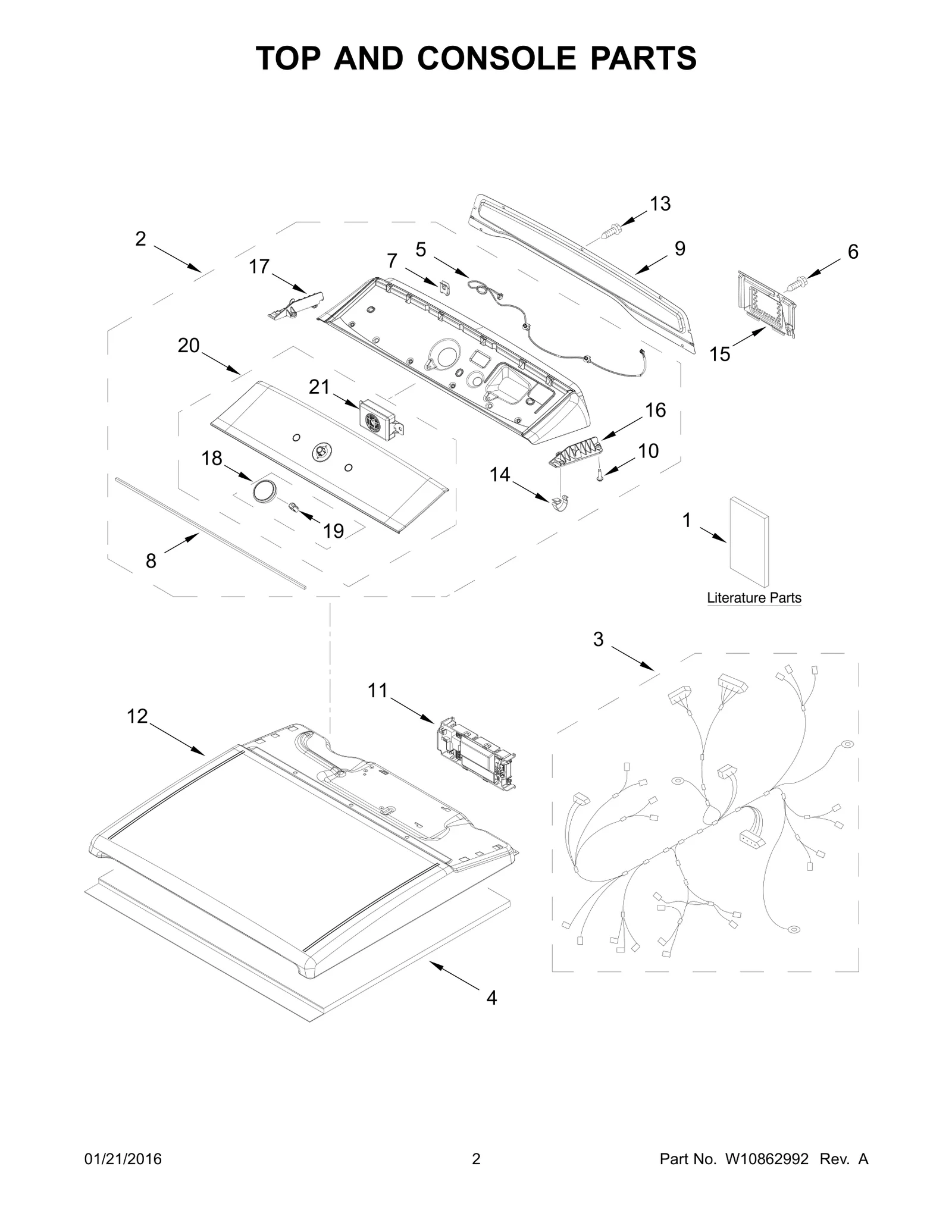 TOP AND CONSOLE PARTS