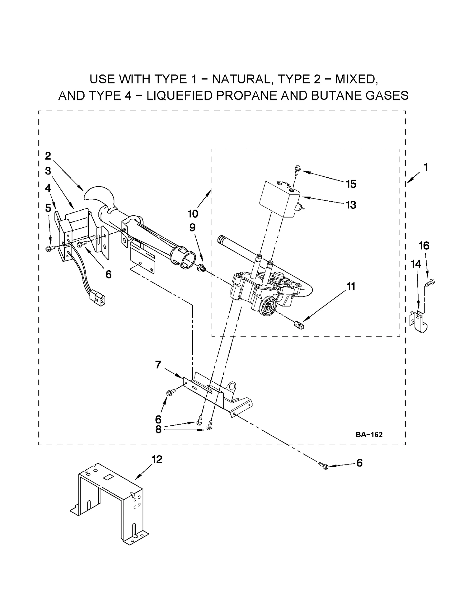 W10336852 BURNER ASSEMBLY