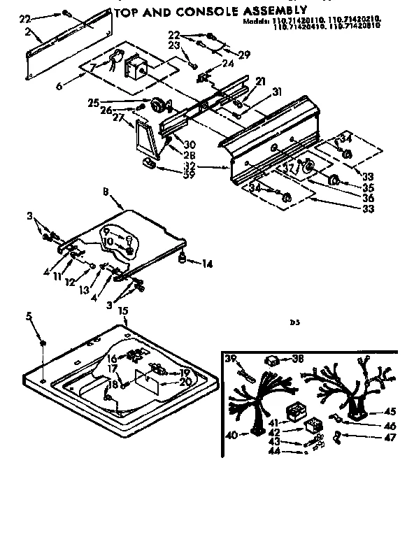 TOP AND CONSOLE ASSEMBLY