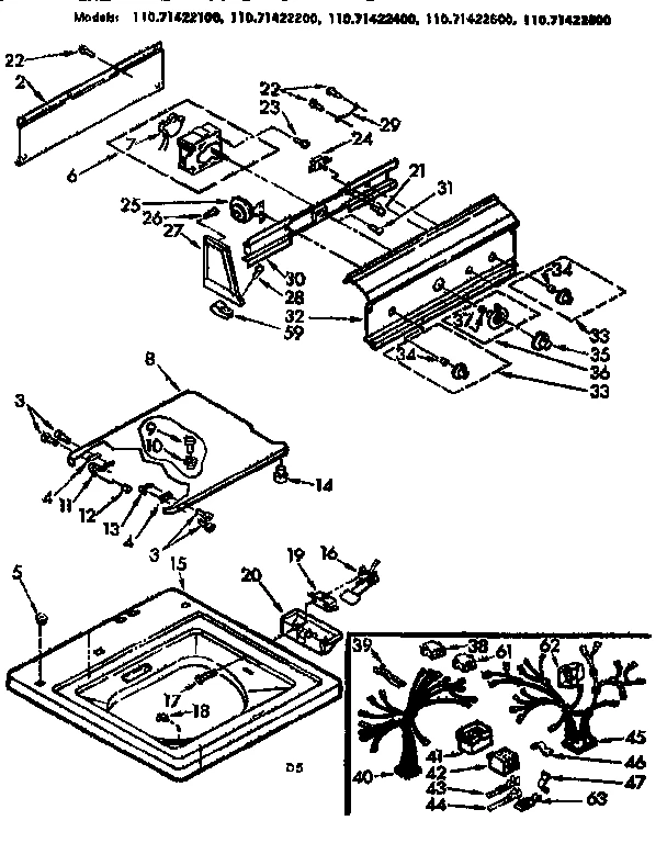 TOP AND CONSOLE ASSEMBLY