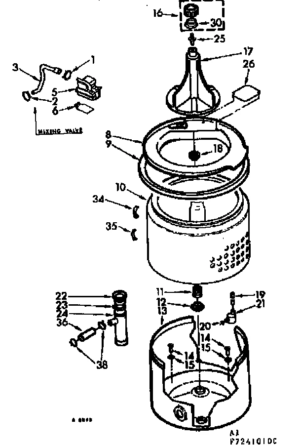 TUB AND BASKET ASM