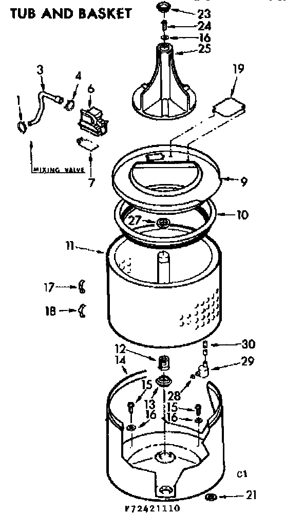 TUB AND BASKET ASSEMBLY