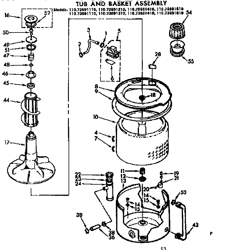 TUB AND BASKET ASSEMBLY