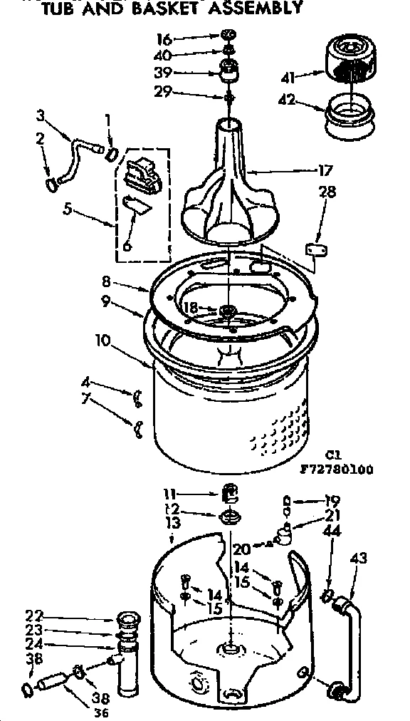TUB AND BASKET ASSEMBLY
