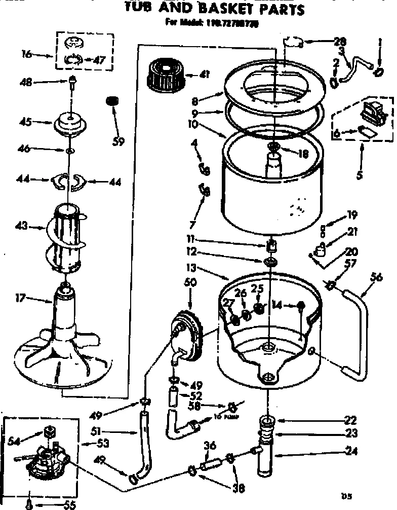 TUB AND BASKET PARTS