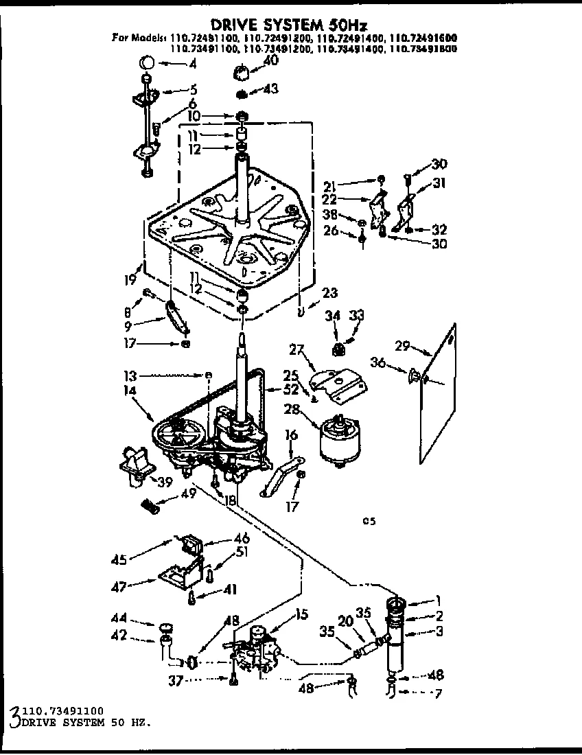 DRIVE SYSTEM 50 HZ.