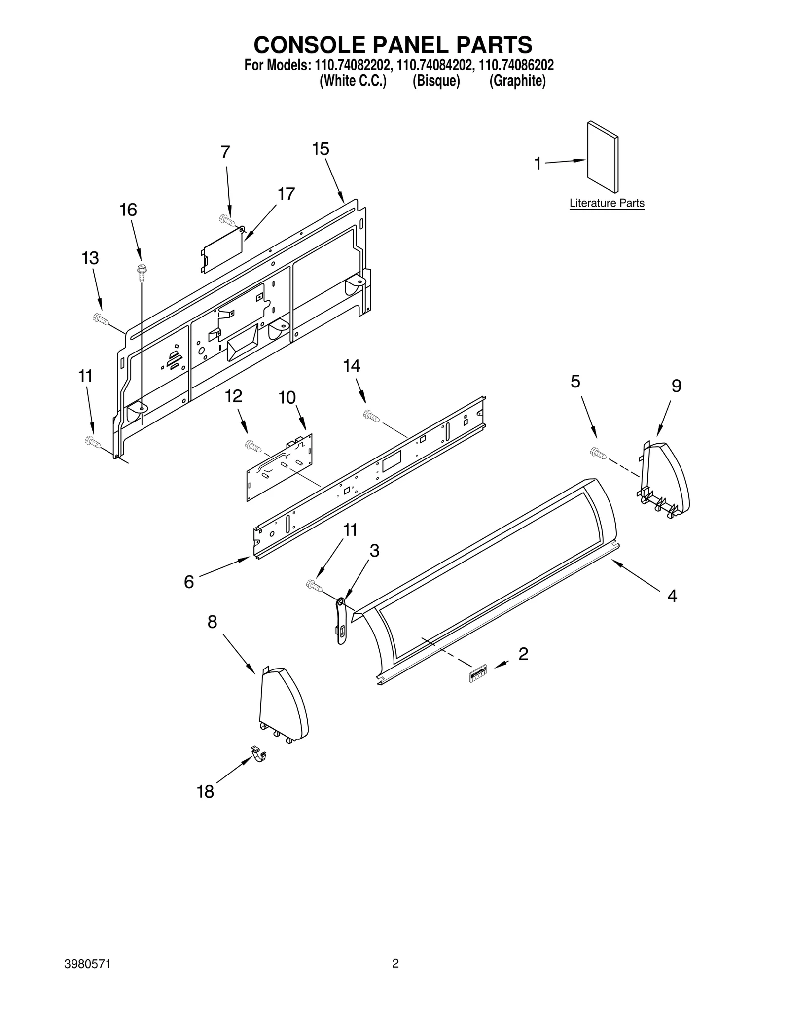 CONSOLE PANEL PARTS