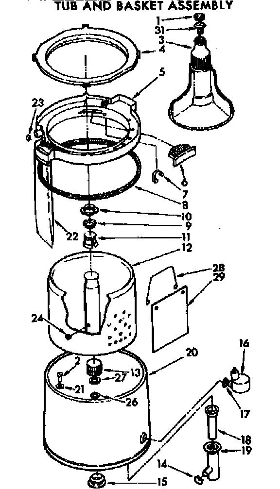 TUB AND BASKET ASSEMBLY