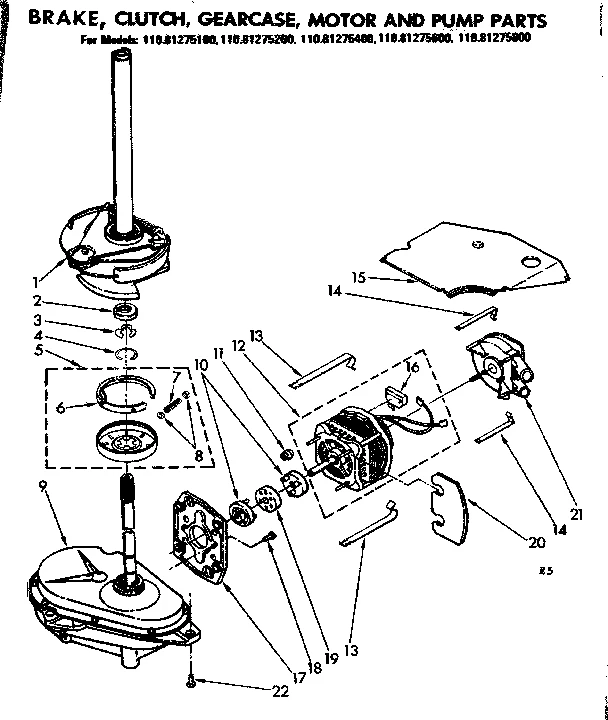 MOTOR / PUMP AND GEARCASE