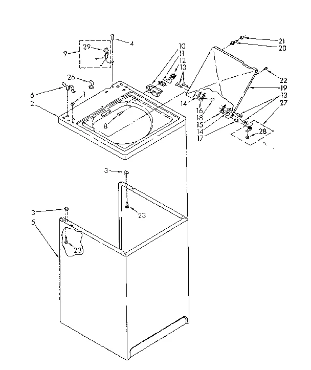 TOP AND CABINET PARTS