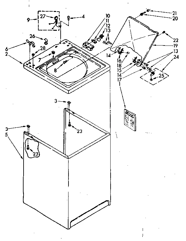 TOP AND CABINET PARTS