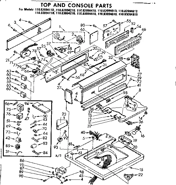 TOP AND CONSOLE PARTS