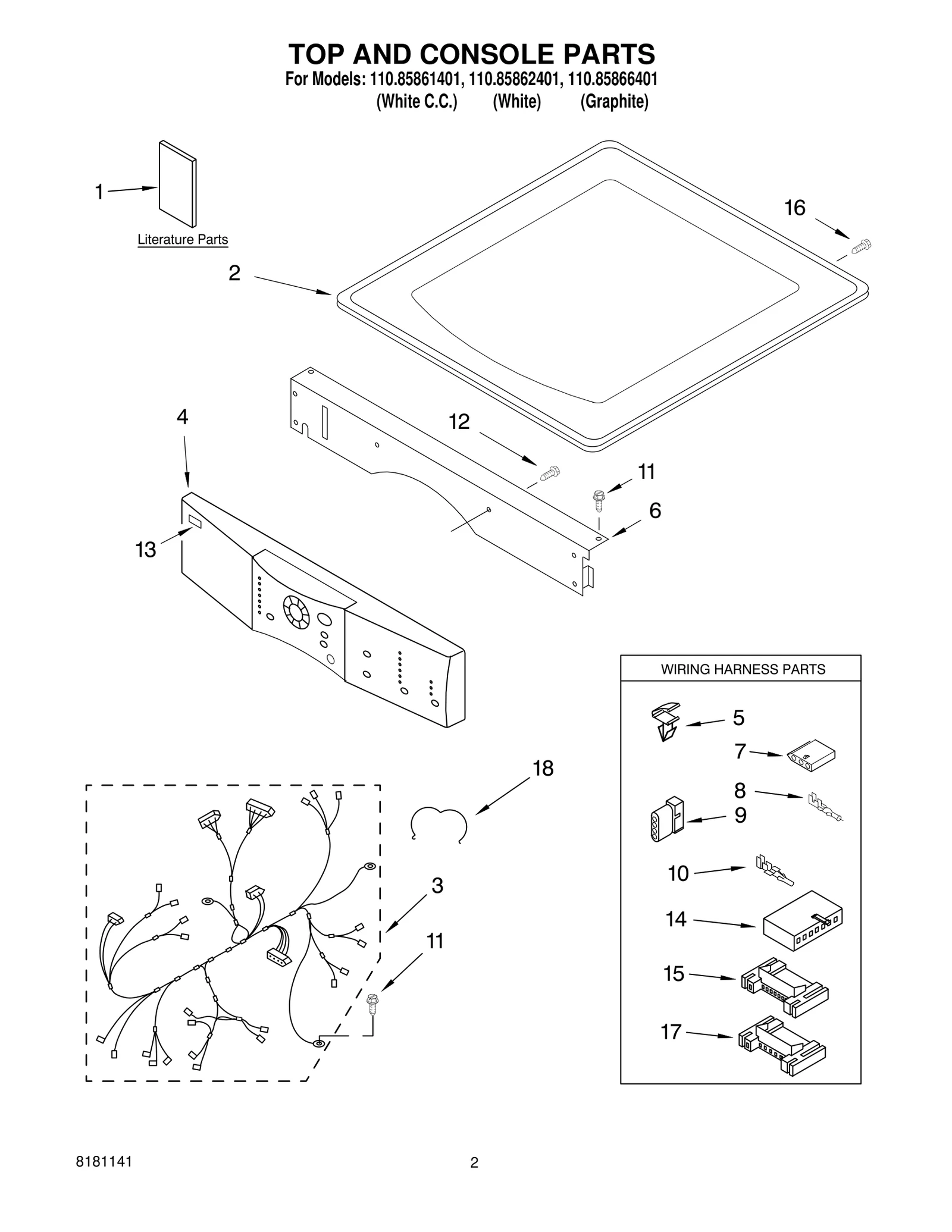 TOP AND CONSOLE PARTS
