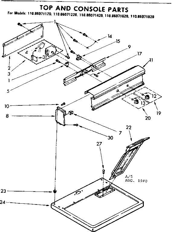 TOP AND CONSOLE PARTS