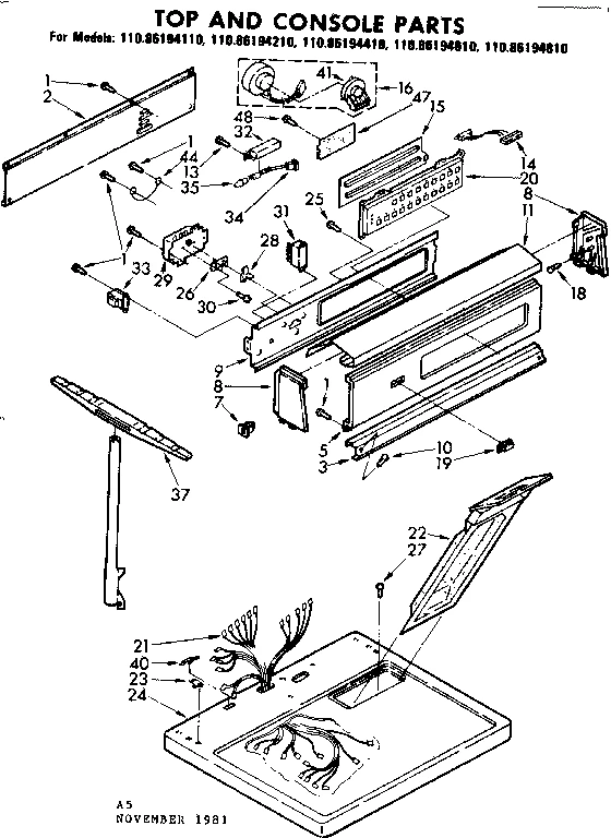 TOP AND CONSOLE PARTS