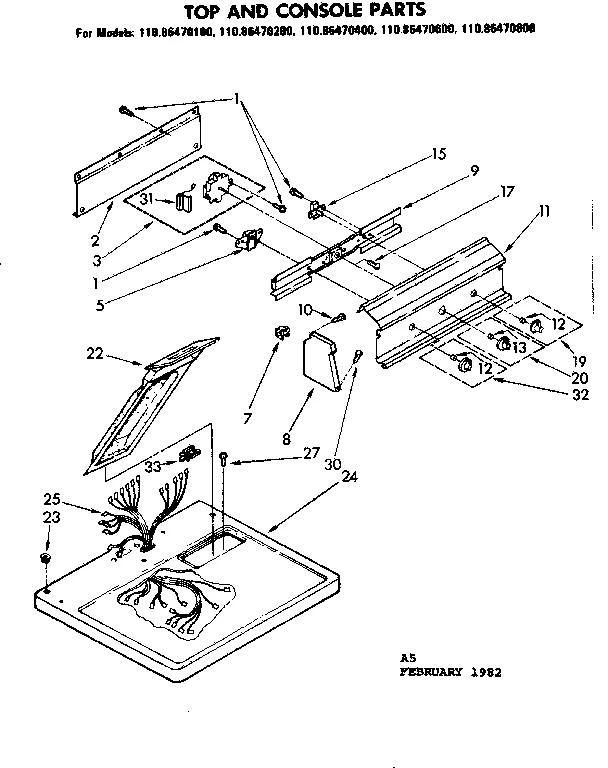 TOP AND CONSOLE PARTS