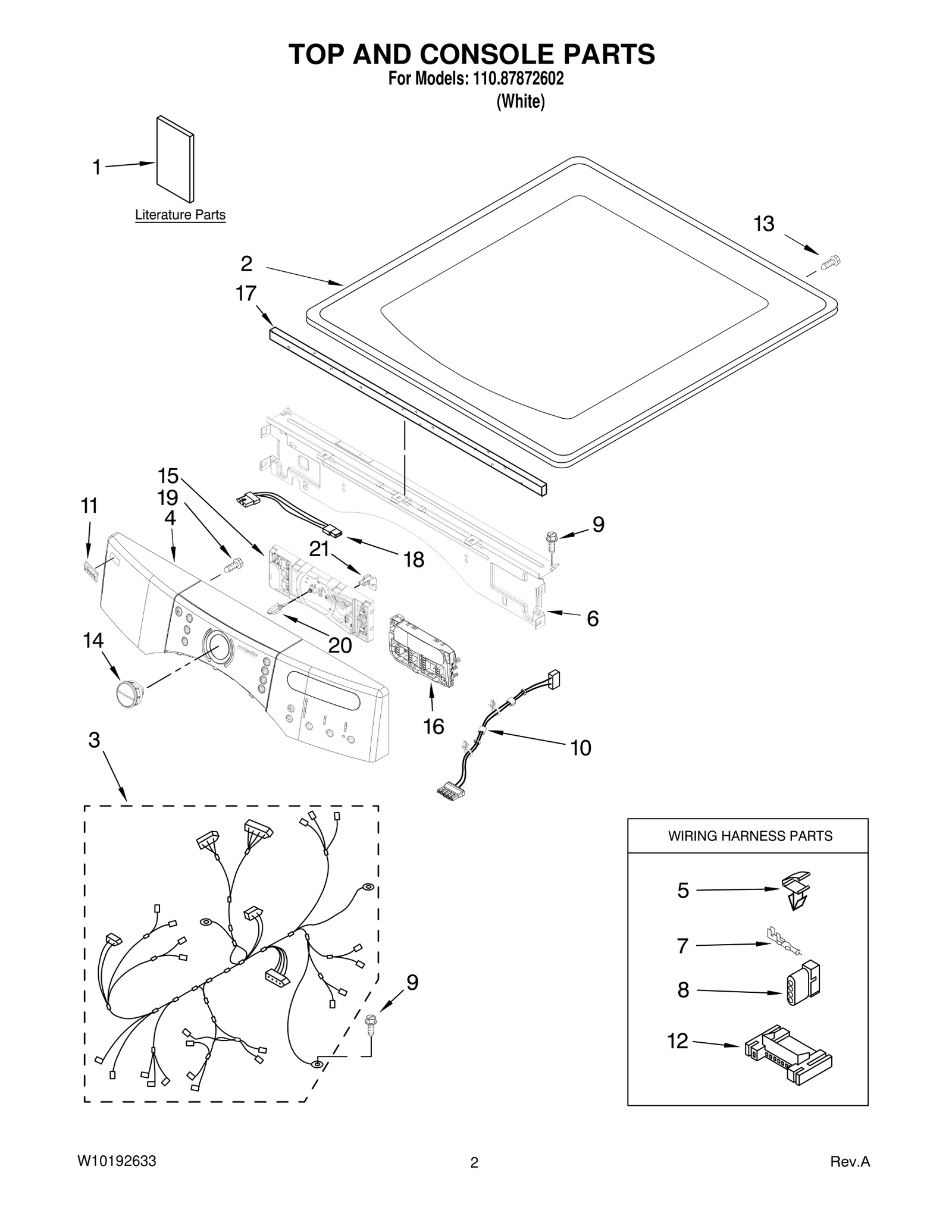 TOP AND CONSOLE PARTS