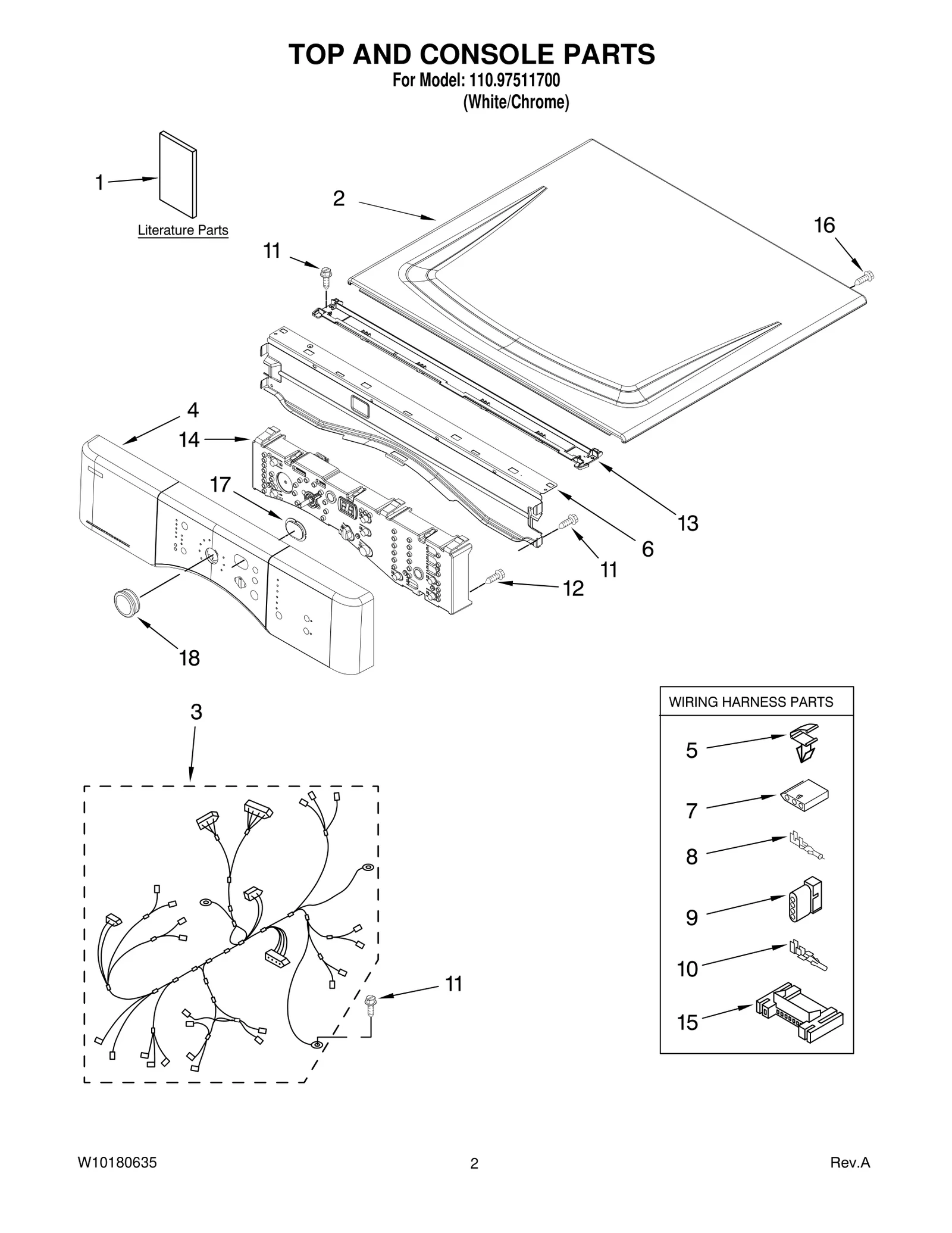 TOP AND CONSOLE PARTS
