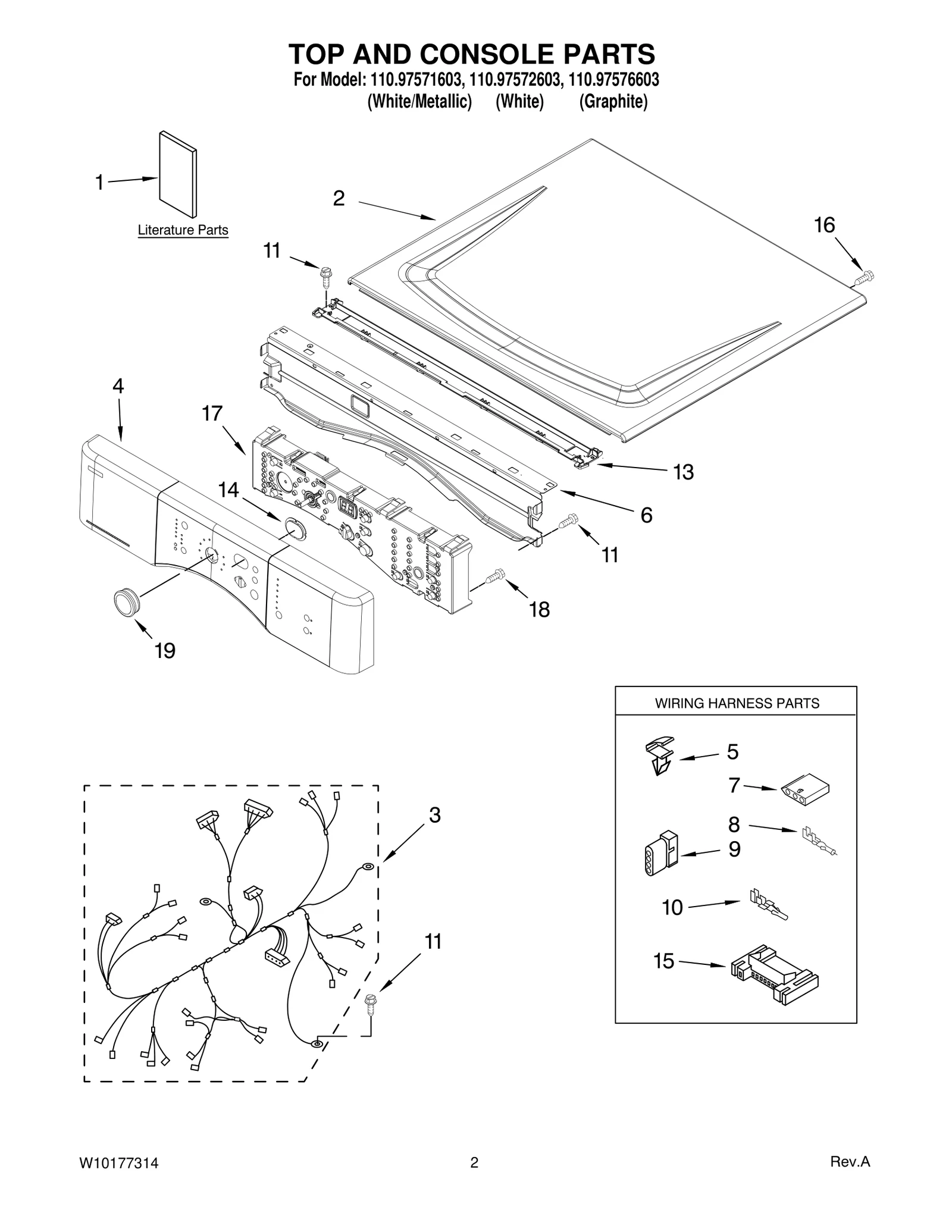 TOP AND CONSOLE PARTS