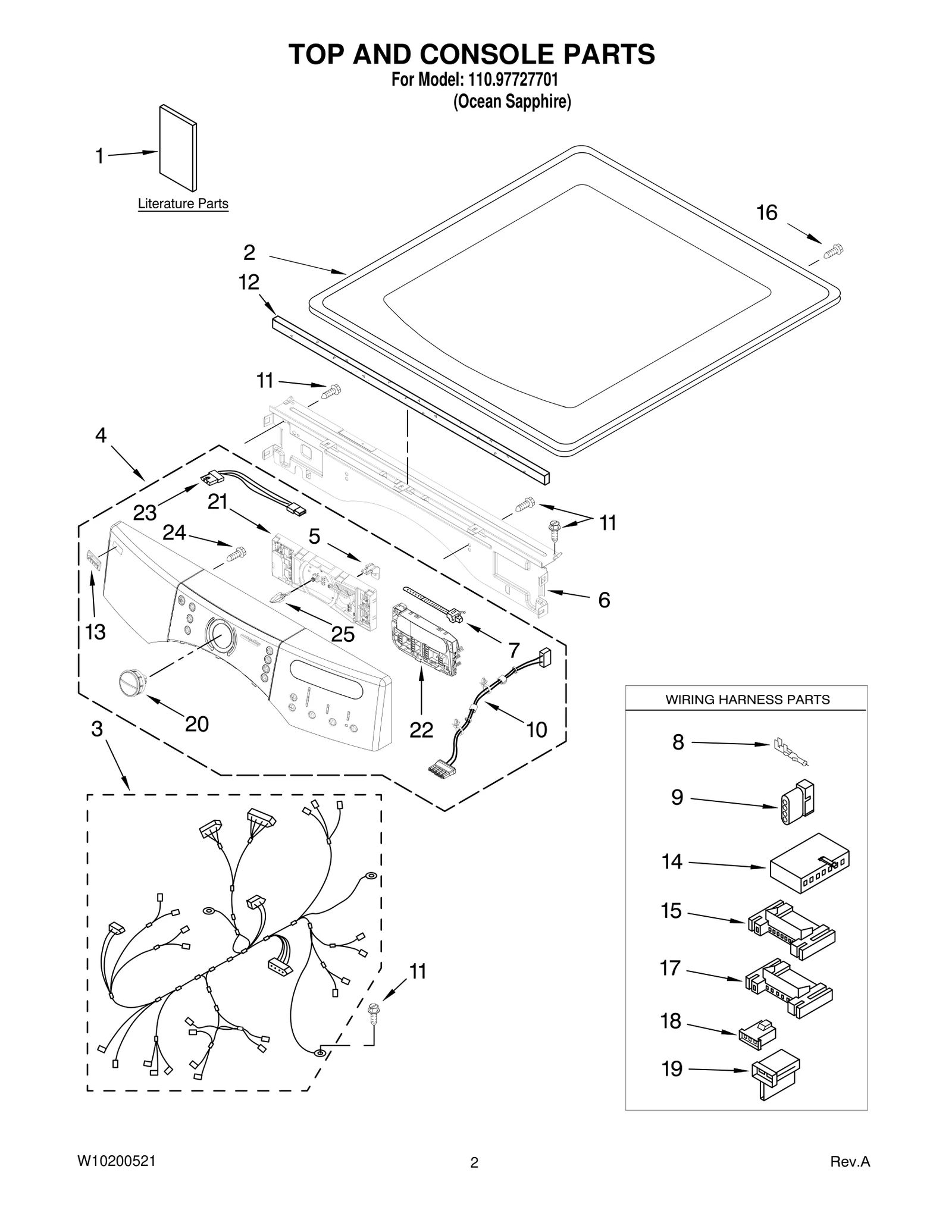 TOP AND CONSOLE PARTS