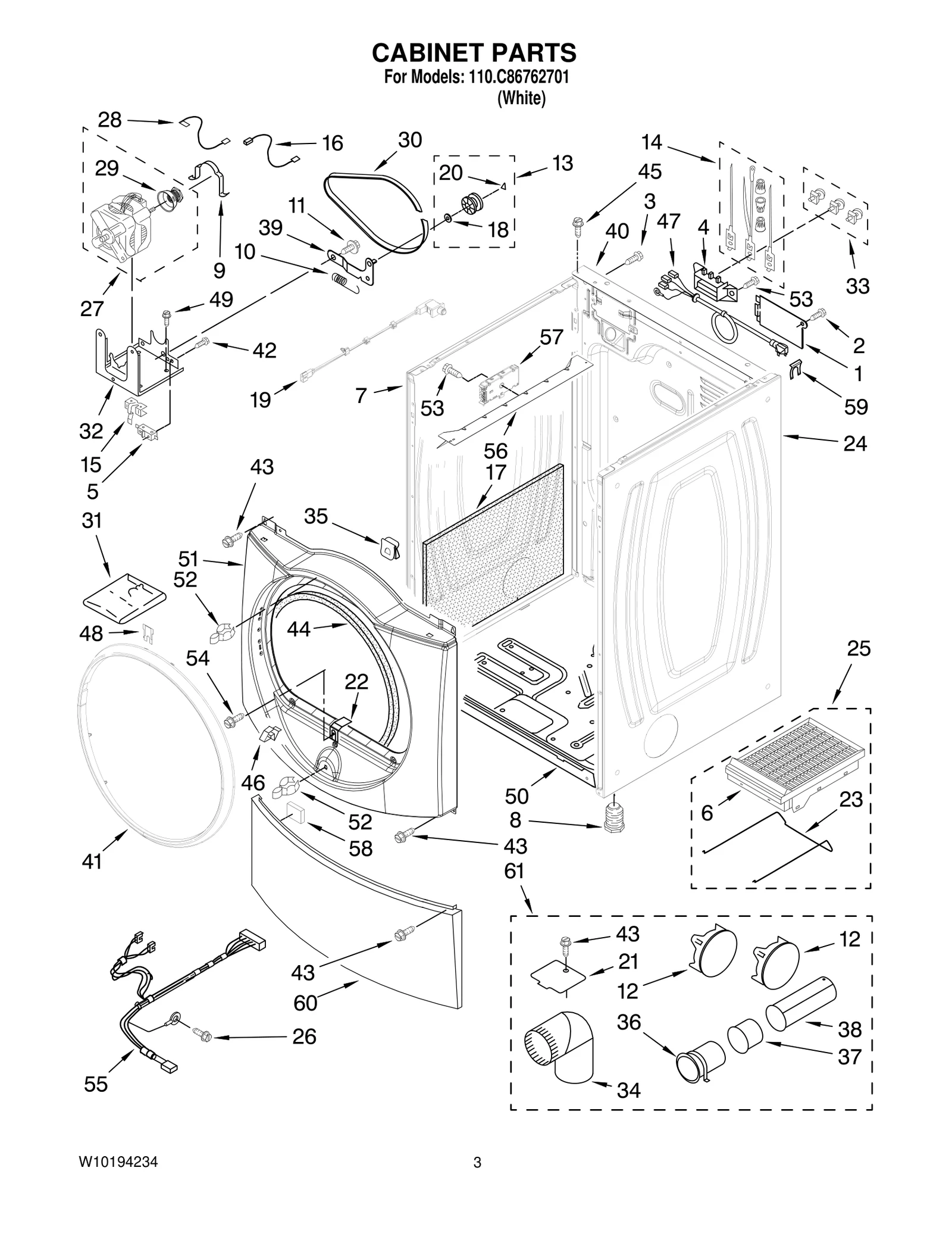 CABINET PARTS
