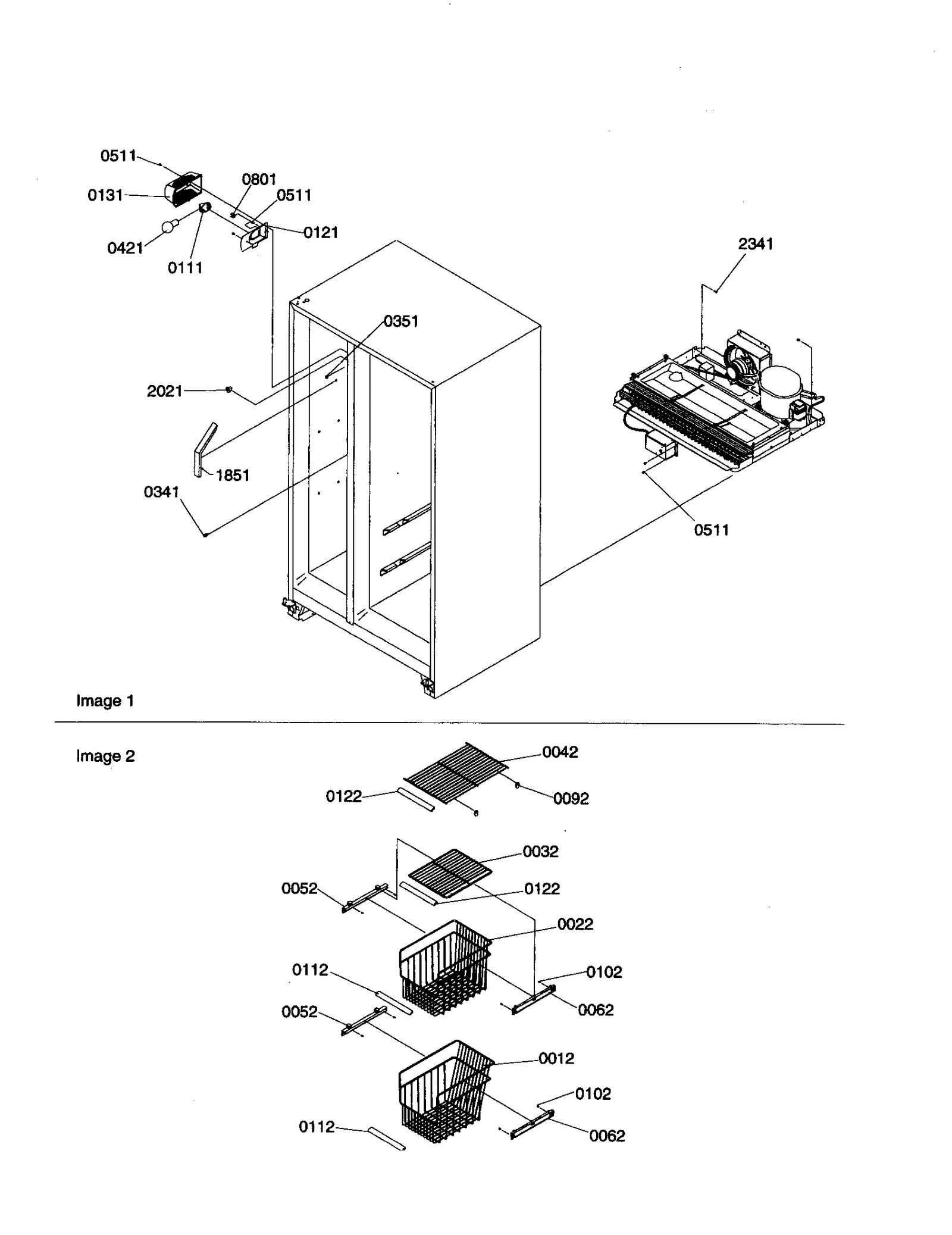 FREEZER SHELVES/LIGHTS