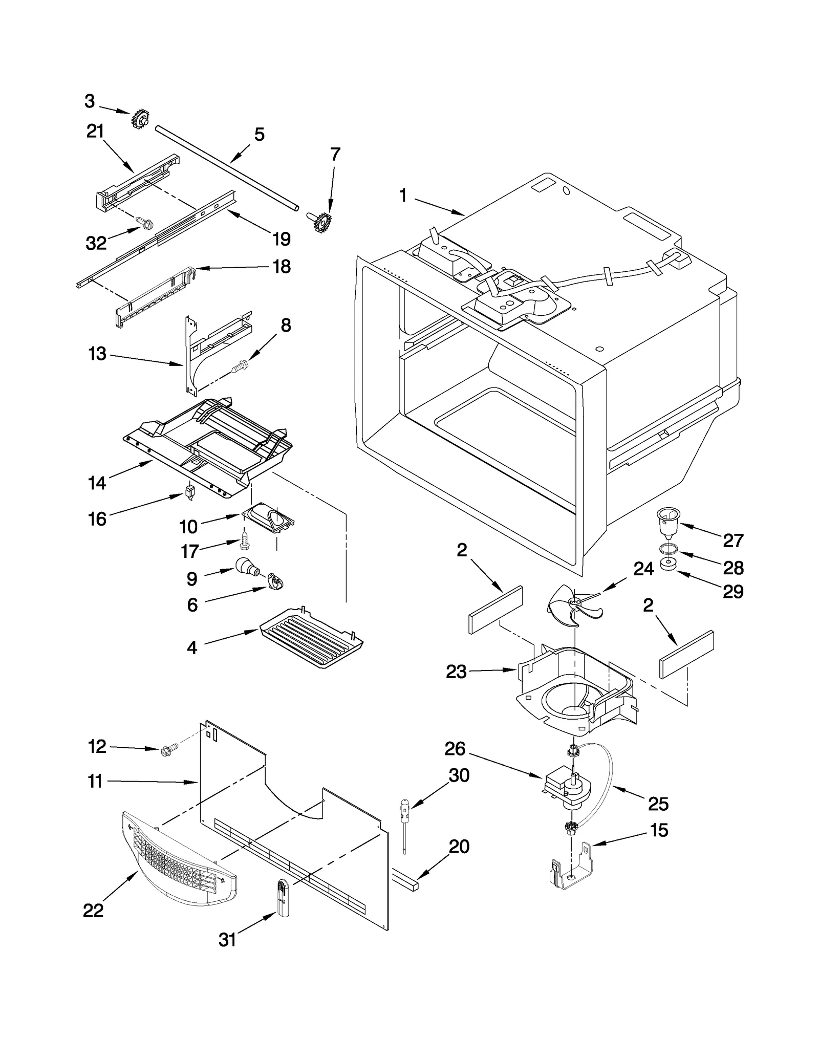 FREEZER LINER PARTS