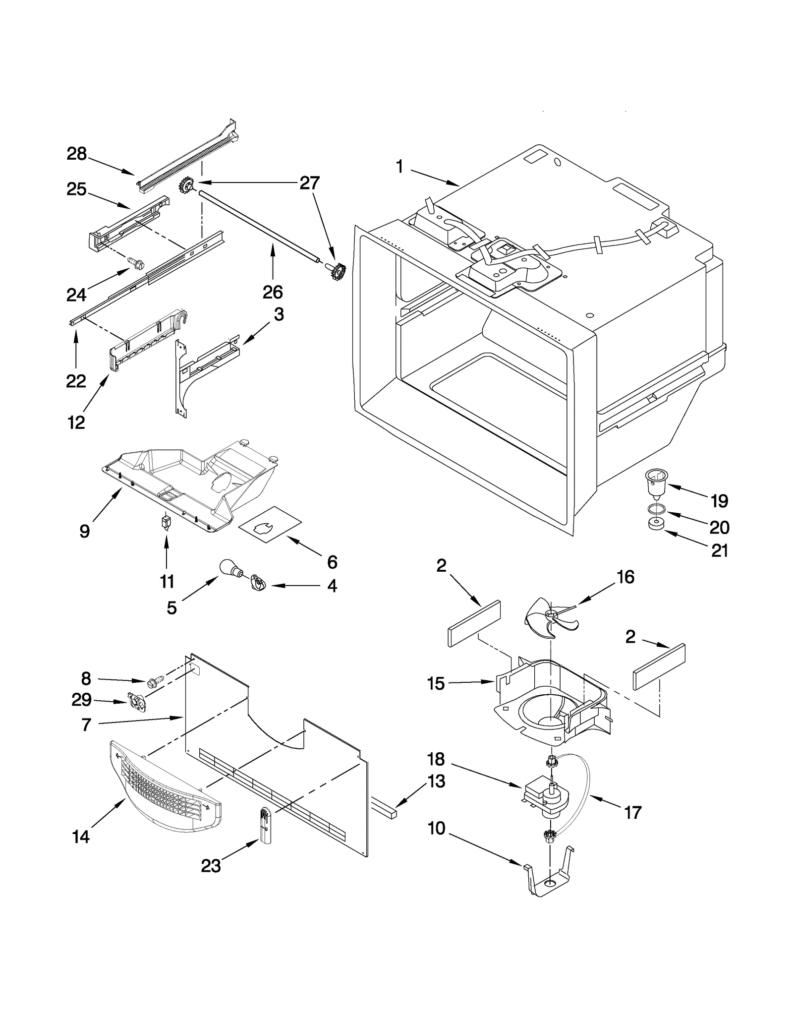 FREEZER LINER PARTS
