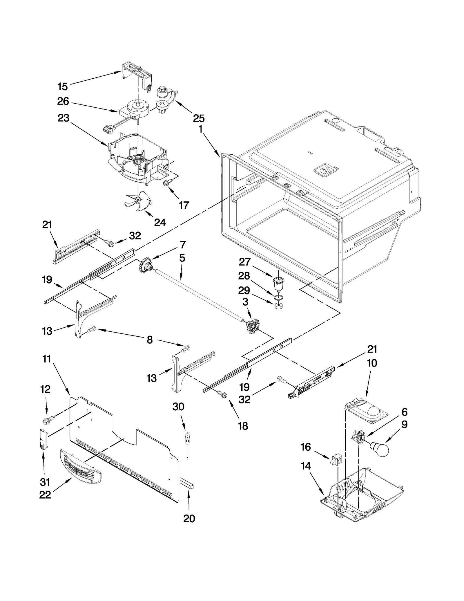FREEZER LINER PARTS
