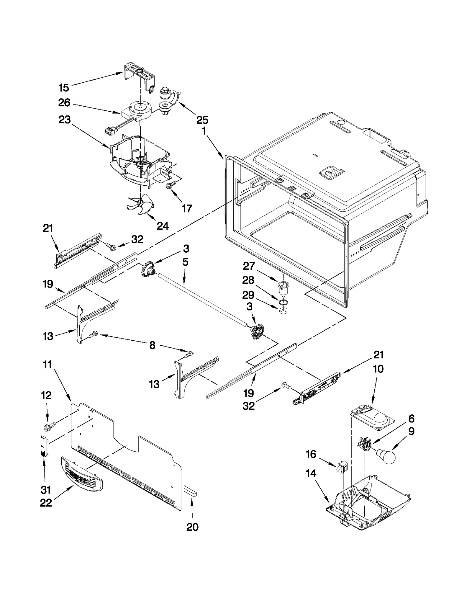 FREEZER LINER PARTS