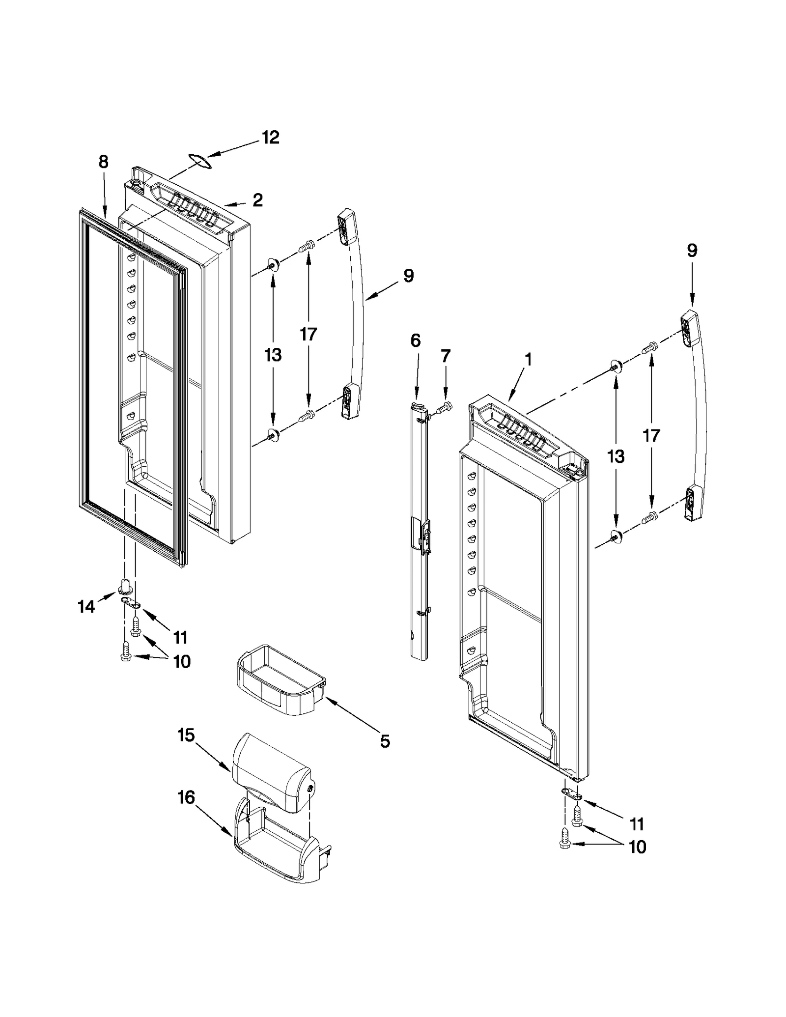 REFRIGERATOR DOOR PARTS