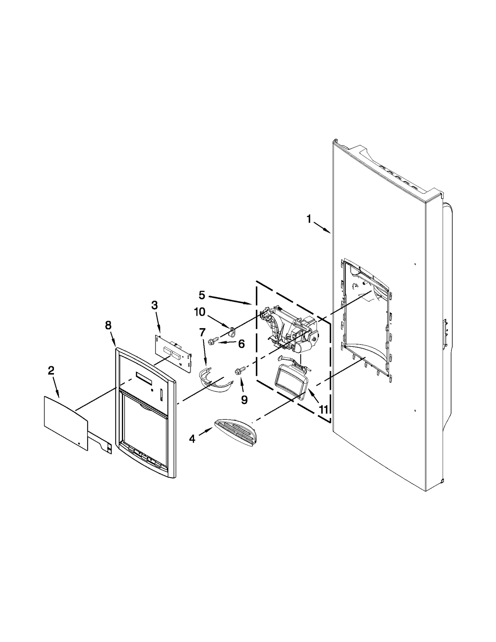 DISPENSER FRONT PARTS