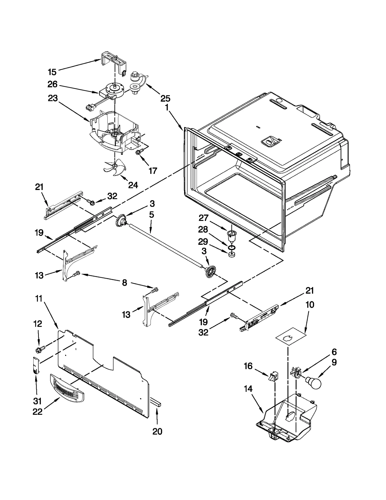 FREEZER LINER PARTS