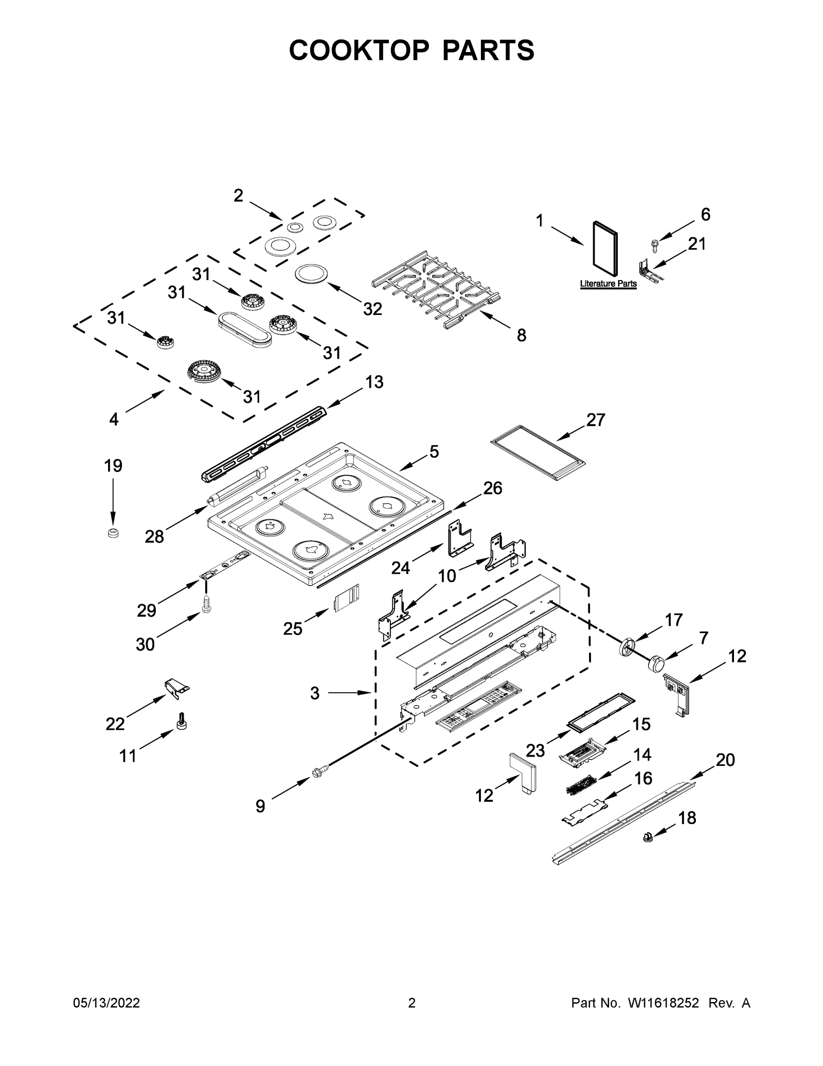 COOKTOP PARTS
